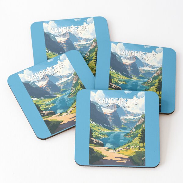 Item preview, Kandersteg Switzerland Travel Art Vintage designed and sold by KrisSidDesigns.