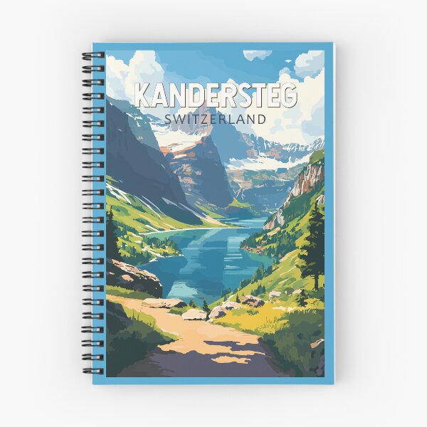Item preview, Kandersteg Switzerland Travel Art Vintage designed and sold by KrisSidDesigns.