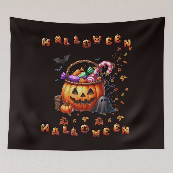 Item preview, funny halloween pumpkin with sweets designed and sold by RainbowProjects.