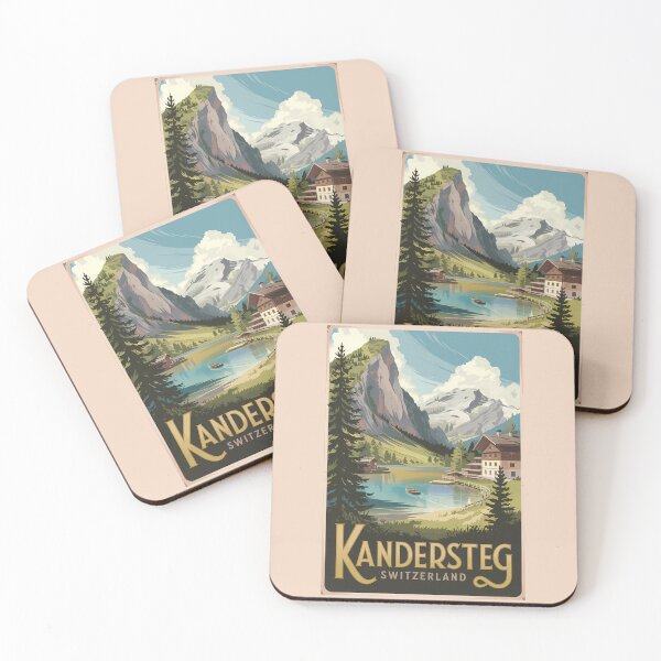 Item preview, Kandersteg Switzerland Illustration Travel Art Vintage designed and sold by KrisSidDesigns.