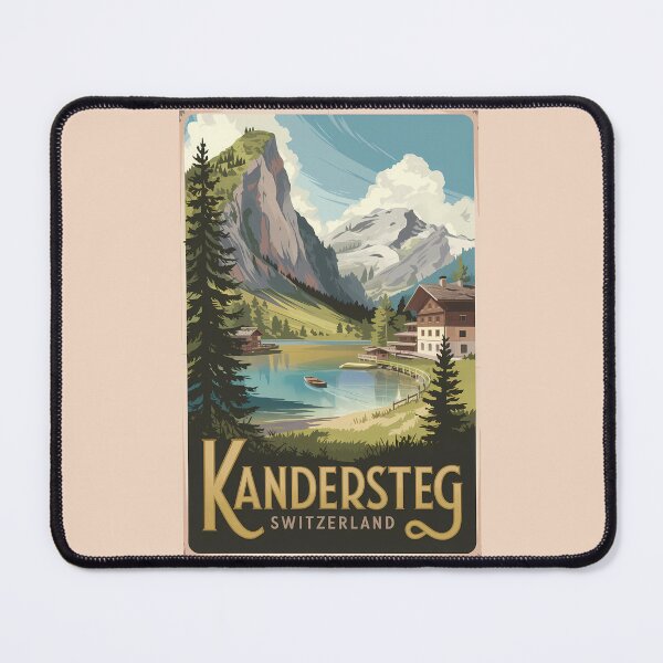 Item preview, Kandersteg Switzerland Illustration Travel Art Vintage designed and sold by KrisSidDesigns.