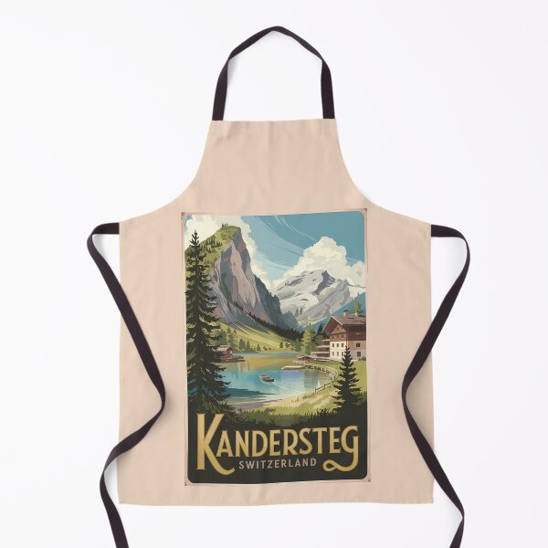 Item preview, Kandersteg Switzerland Illustration Travel Art Vintage designed and sold by KrisSidDesigns.