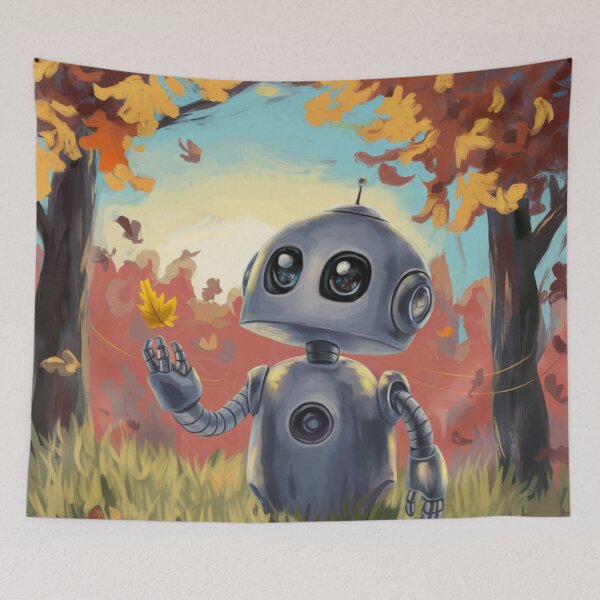 Item preview, Cute robot in autumn designed and sold by Angie-Atelier.