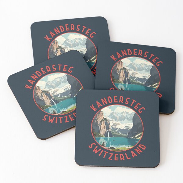 Item preview, Kandersteg Switzerland Retro Distressed Circle designed and sold by KrisSidDesigns.