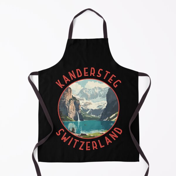 Item preview, Kandersteg Switzerland Retro Distressed Circle designed and sold by KrisSidDesigns.