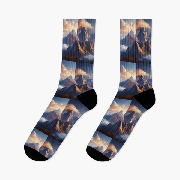 Item preview, Majestic Mountain Peaks at Sunset designed and sold by RaiyaTees.