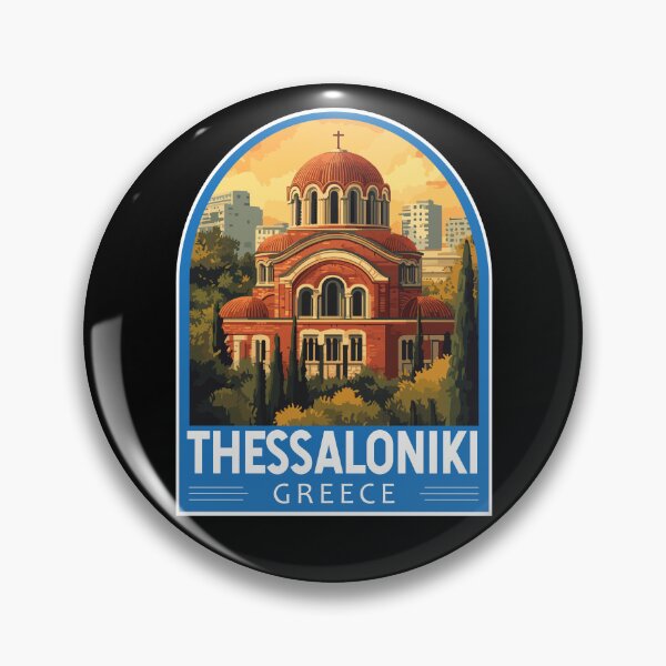 Item preview, Thessaloniki Greece Travel Art Emblem designed and sold by KrisSidDesigns.