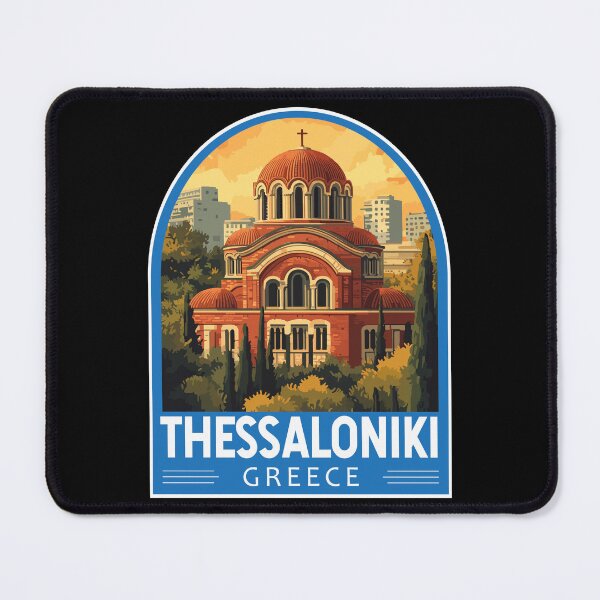 Item preview, Thessaloniki Greece Travel Art Emblem designed and sold by KrisSidDesigns.