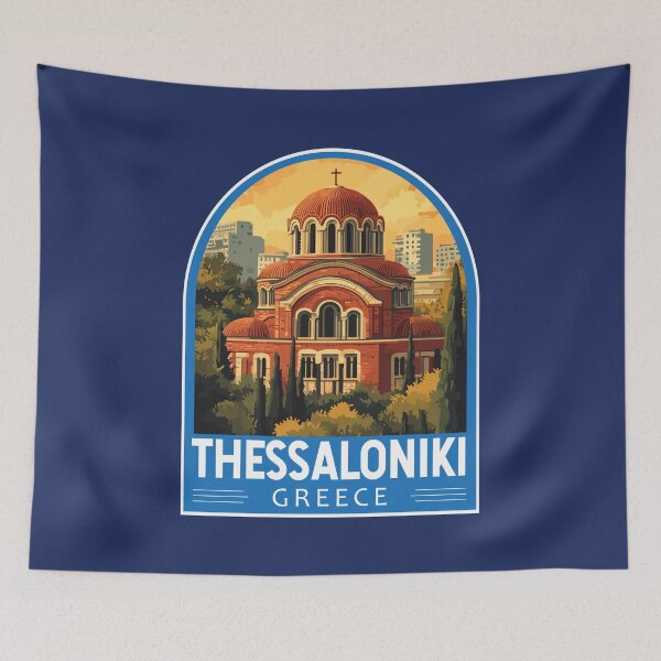 Item preview, Thessaloniki Greece Travel Art Emblem designed and sold by KrisSidDesigns.