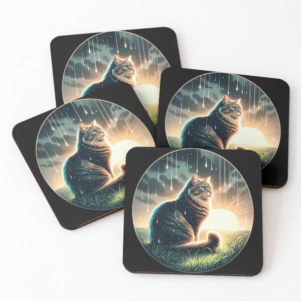 Item preview,  Mystical Cat in Rainy Sunrise designed and sold by IllumeInk.