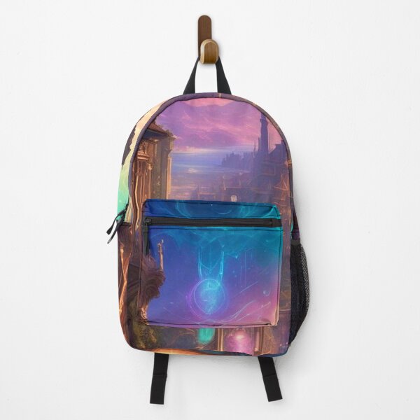 Item preview, Colorful Fantasy City and Spire - Dark Fantasy Art concept designed and sold by Delerat7.