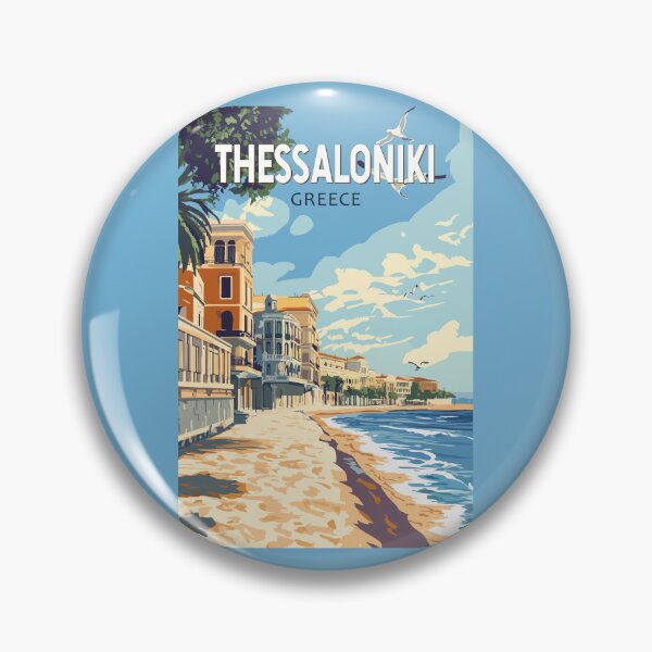 Item preview, Thessaloniki Greece Travel Art Vintage designed and sold by KrisSidDesigns.