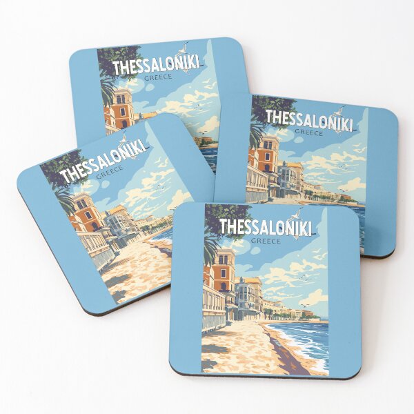 Item preview, Thessaloniki Greece Travel Art Vintage designed and sold by KrisSidDesigns.