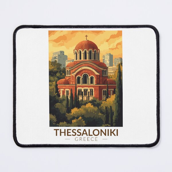 Item preview, Thessaloniki Greece Agios Pavlos Travel Art Vintage designed and sold by KrisSidDesigns.