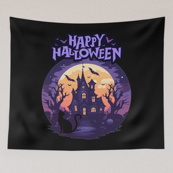Item preview, Happy Halloween black cat designed and sold by MatysDesign.