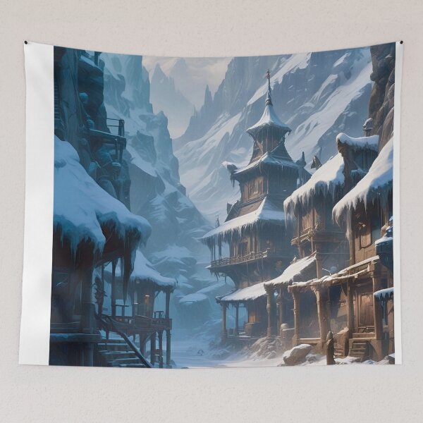 Item preview, North Wind Dales Abandoned Village - Fantasy Realms Scene designed and sold by Delerat7.