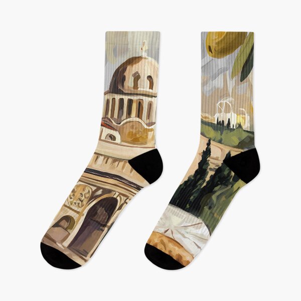 Item preview, Thessaloniki Greece Painterly Travel Art Vintage designed and sold by KrisSidDesigns.