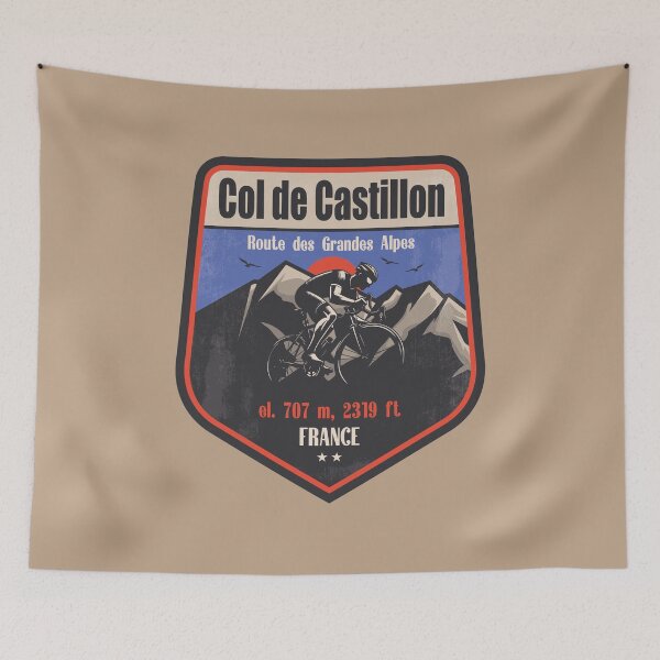 Item preview, Col de Castillon France Cycling Mountain Design designed and sold by CynthiaGraphics.