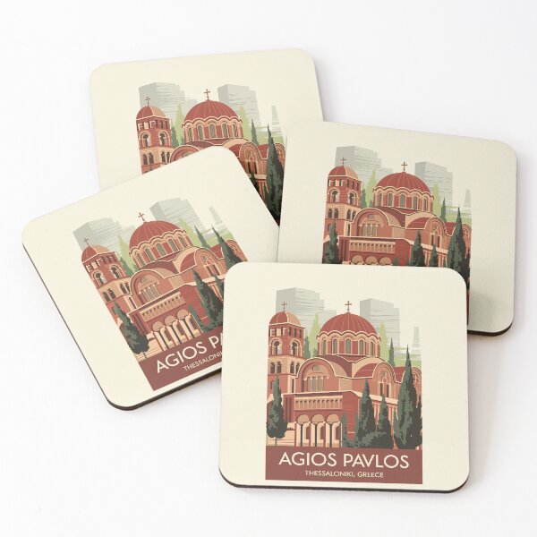 Item preview, Thessaloniki Agios Pavlos Travel Art Vintage designed and sold by KrisSidDesigns.