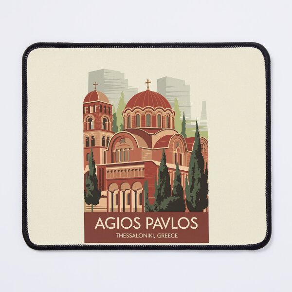 Item preview, Thessaloniki Agios Pavlos Travel Art Vintage designed and sold by KrisSidDesigns.