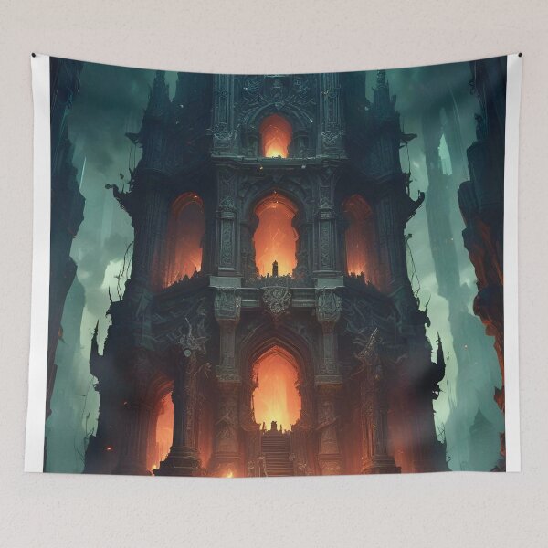Item preview, The Necromancer's Tower - Dark Fantasy Art concept designed and sold by Delerat7.