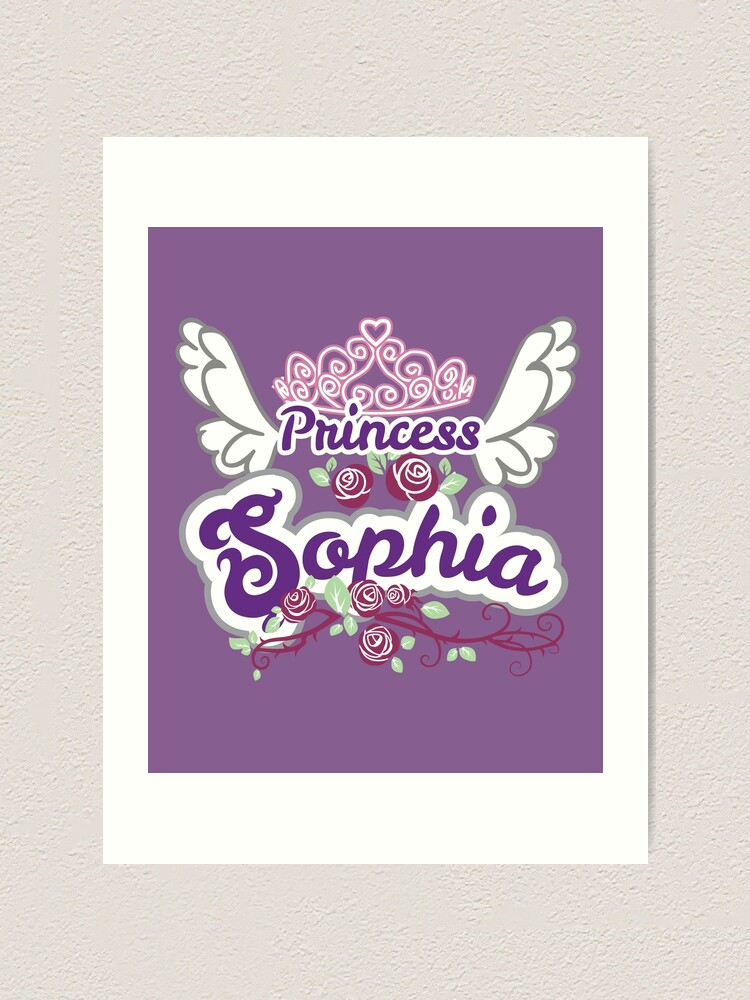 Princess Sophia Name Gift Personalized Kids Name Products Art Print By Heavyhebi Redbubble