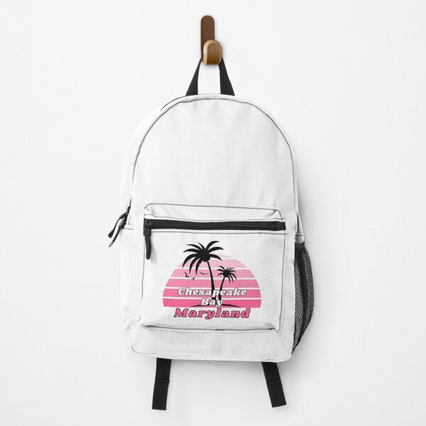 Item preview, Retro Chesapeake Bay Beach Maryland Palm Tree at Sunset designed and sold by karmdaf.