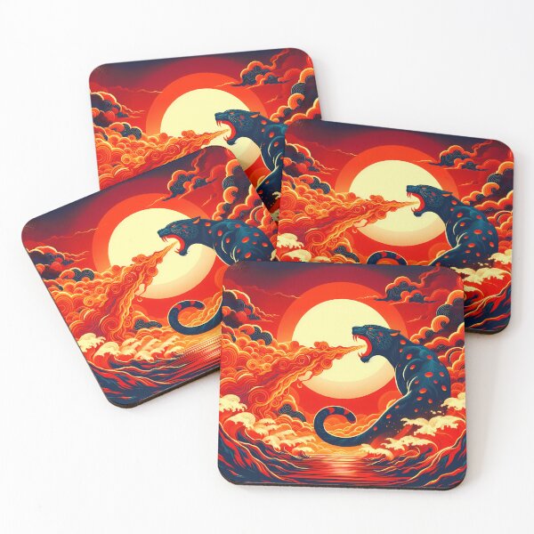 Item preview, Fire Lava Jaguar Breathing Fire, Ai Generated Art  designed and sold by ACC .