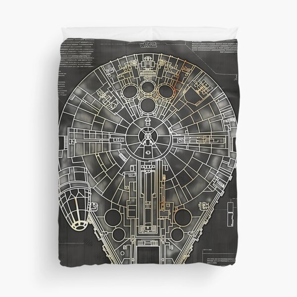 Artikel-Vorschau von Millennium Falcon Star Wars Raumschiff Blaupause Fan Art, designt und verkauft von SavinMercantile.