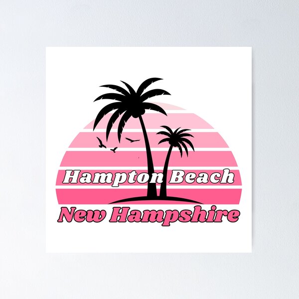 Item preview, Retro Hampton Beach New Hampshire Palm Tree at Sunset designed and sold by karmdaf.
