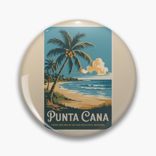 Item preview, Punta Cana Dominican Republic Illustration Travel Art Vintage designed and sold by KrisSidDesigns.