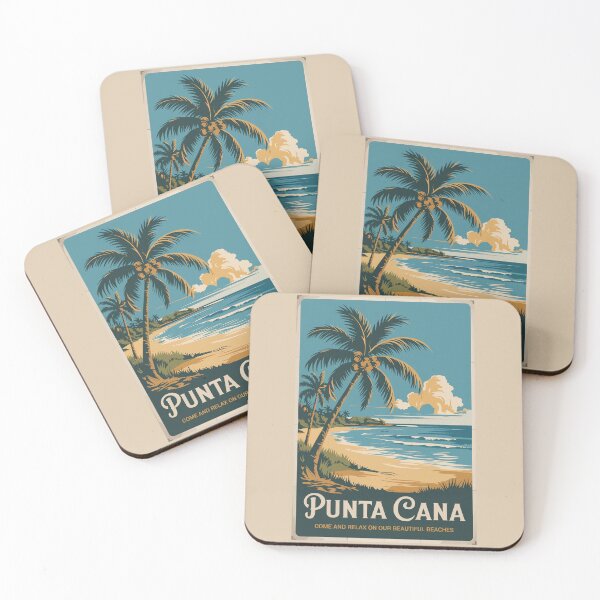 Item preview, Punta Cana Dominican Republic Illustration Travel Art Vintage designed and sold by KrisSidDesigns.