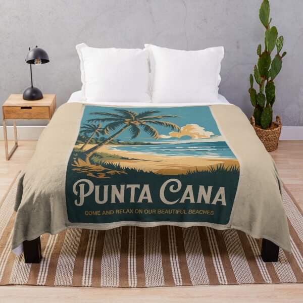 Item preview, Punta Cana Dominican Republic Illustration Travel Art Vintage designed and sold by KrisSidDesigns.