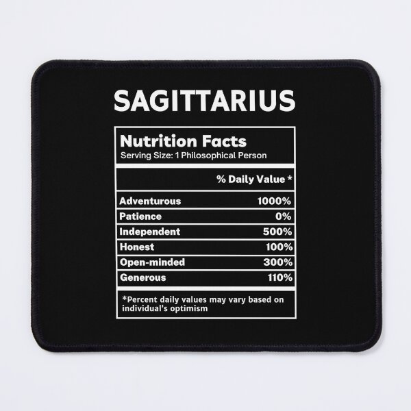 Item preview, Sagittarius Horoscope Funny Nutritional Facts Gifts designed and sold by SpeakSarcasm.
