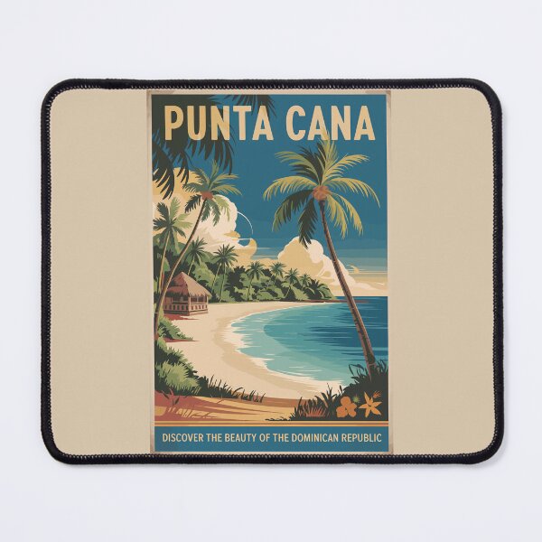 Item preview, Punta Cana Illustration Travel Art Vintage designed and sold by KrisSidDesigns.