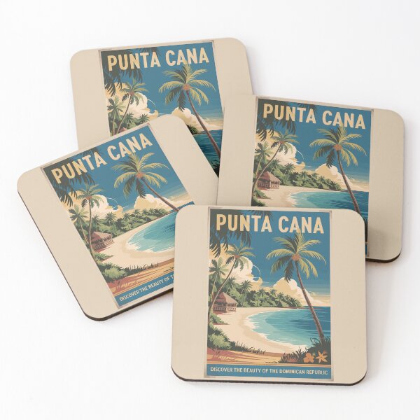 Item preview, Punta Cana Illustration Travel Art Vintage designed and sold by KrisSidDesigns.