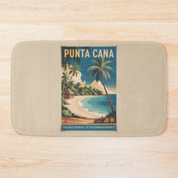 Item preview, Punta Cana Illustration Travel Art Vintage designed and sold by KrisSidDesigns.