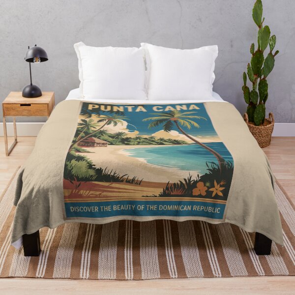 Item preview, Punta Cana Illustration Travel Art Vintage designed and sold by KrisSidDesigns.