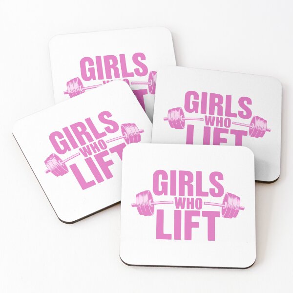 Item preview, Girls Who Lift! Funny Pink Barbell designed and sold by PMCreative.