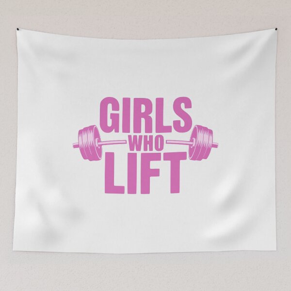Item preview, Girls Who Lift! Funny Pink Barbell designed and sold by PMCreative.