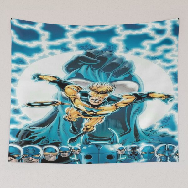Item preview, Time Traveler with Futuristic Technology - Digital Art” designed and sold by MosaicMagic.