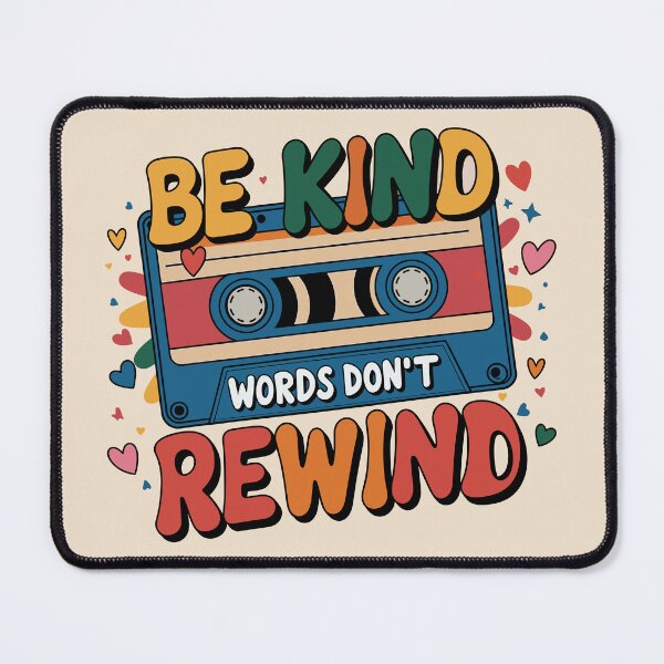 Item preview, Be Kind Words Don’t Rewind Retro Cassette Design designed and sold by NexaArts.