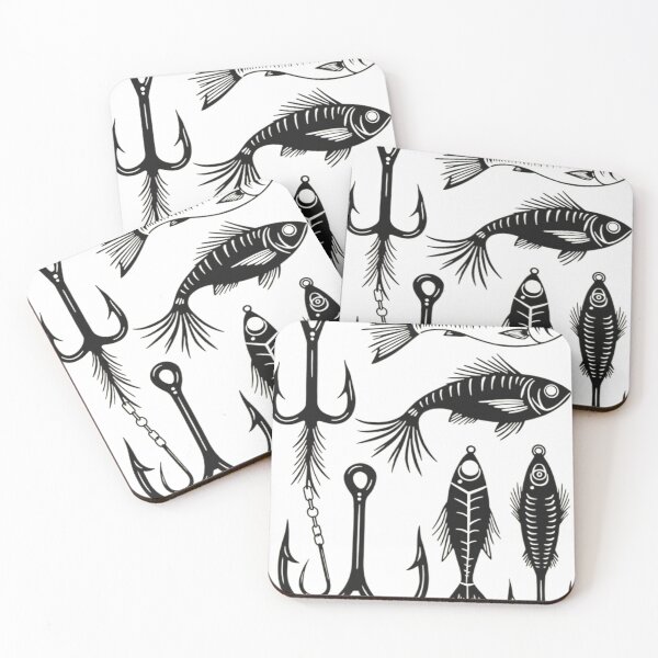 Item preview, set black hooks for fishing designed and sold by Creative88Art.