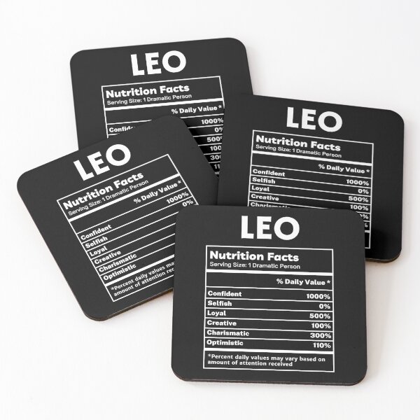 Item preview, Leo Horoscope Funny Nutritional Facts Gifts designed and sold by SpeakSarcasm.