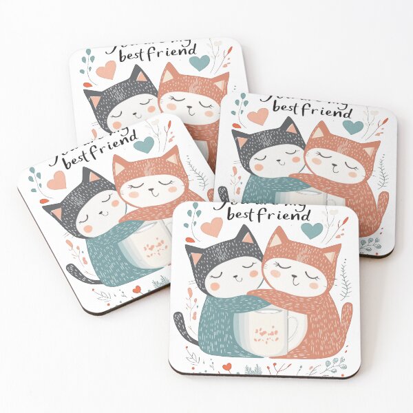Item preview, Cute cat and friend designed and sold by WickerStudio.