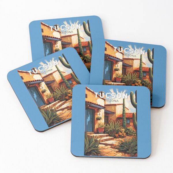 Item preview, Tucson Arizona Travel Art Vintage designed and sold by KrisSidDesigns.