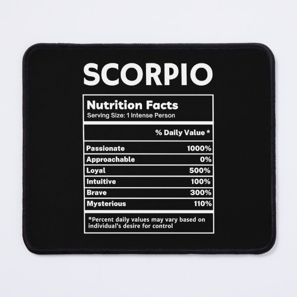 Item preview, Scorpio Horoscope Funny Nutritional Facts Gifts designed and sold by SpeakSarcasm.