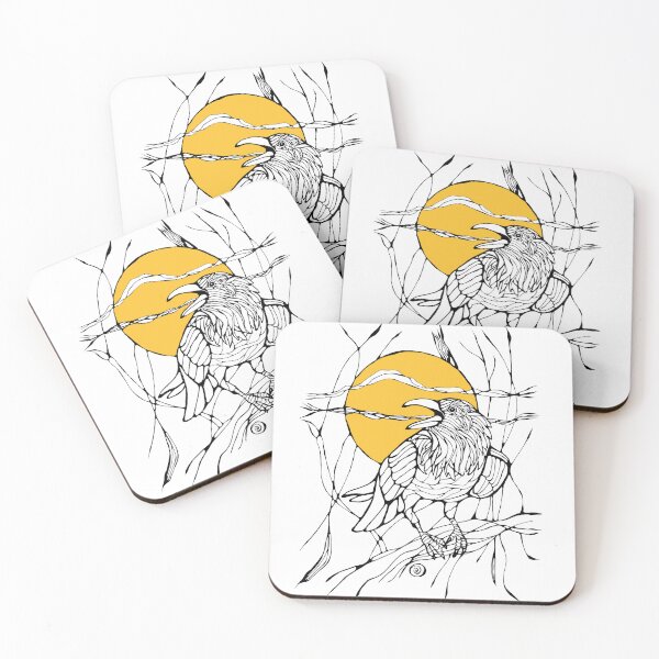 Item preview, Neurographic Raven with Yellow Sun designed and sold by Onionkelly.