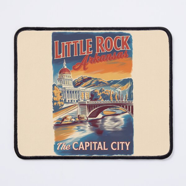 Item preview, Little Rock Arkansas Painterly Travel Art Vintage designed and sold by KrisSidDesigns.