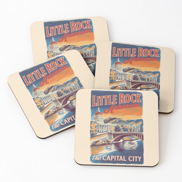 Item preview, Little Rock Arkansas Painterly Travel Art Vintage designed and sold by KrisSidDesigns.